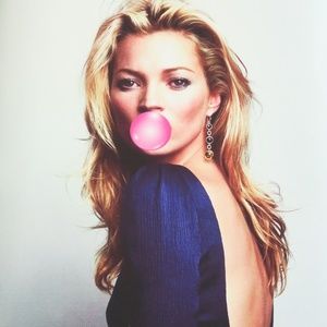 Kate Moss Bubblegum Canvas Pop Art Print 8x10"